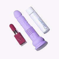 Solstice Basso Teddy Thrusting Dildo TX and Lipstick Vibrator for Women