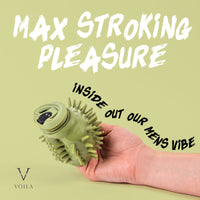 Male Grenade Vibrator with Grip and Anal Thrusting Dildo for Men